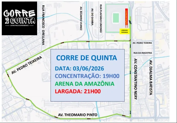 Prefeitura de Manaus monta operação especial de trânsito e transporte para o evento ‘Corre de Quinta’ nesta quarta-feira, 3/6