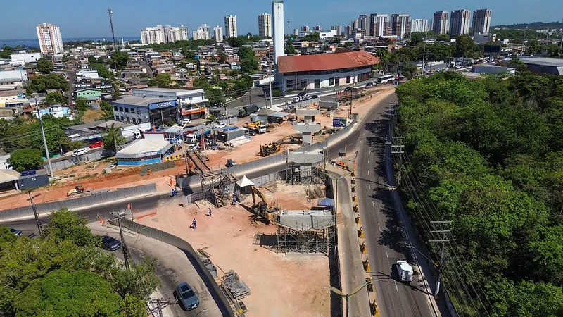Com 30% das obras concluídas, Prefeitura de Manaus avança na construção do complexo viário ‘Passarão’