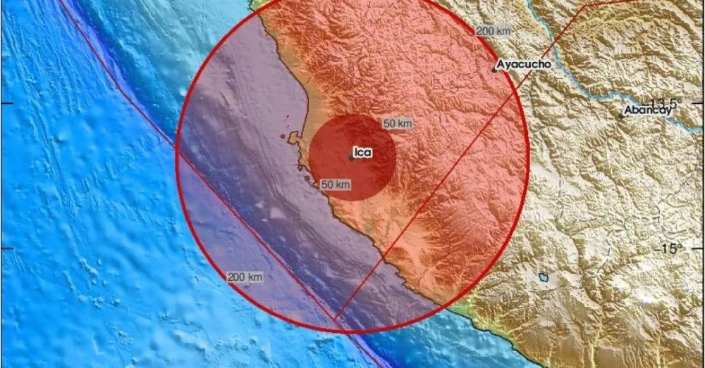 Terremoto de magnitude 7,2 atinge região de Ayacucho, no Peru