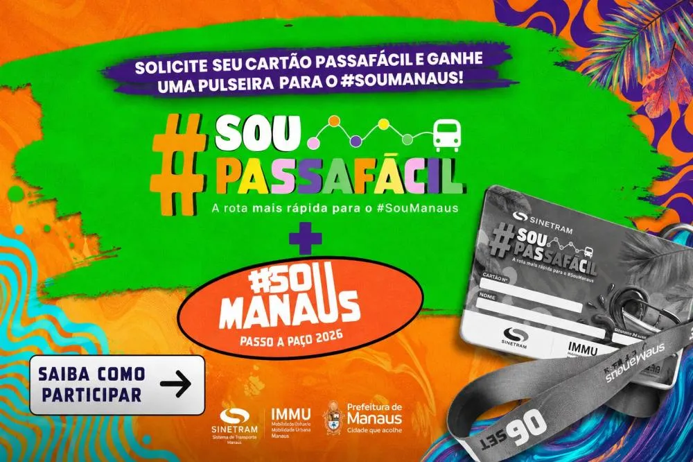 Prefeitura lança lote de pulseiras para o ‘#SouManaus Passo a Paço 2026’ com promoção exclusiva para o transporte público