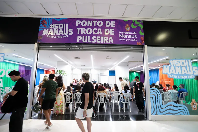 Prefeitura de Manaus inicia retirada de pulseiras do ‘#SouManaus Passo a Paço 2026’ nesta sexta-feira